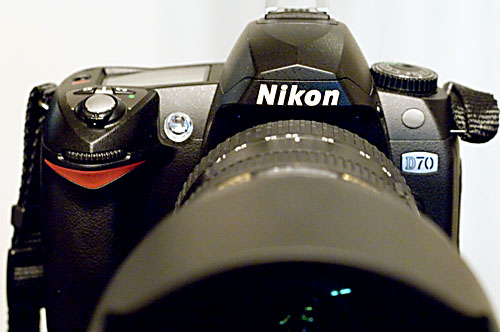 Nikon D70 with Nikkor 1755 f28 AFS DX lens attached